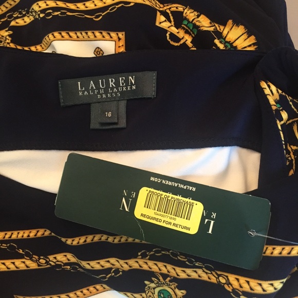 New Lauren Ralph Lauren 16 nautical dress green - Picture 5 of 7